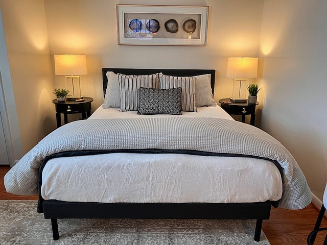 Watch TV from the comfort of your bed.486 SF