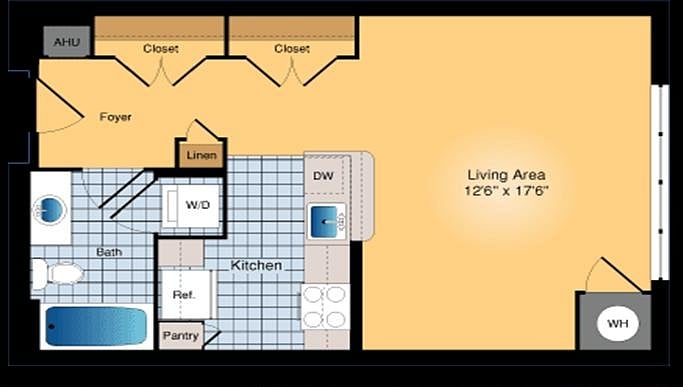 Very efficient layout that feels larger than it is.