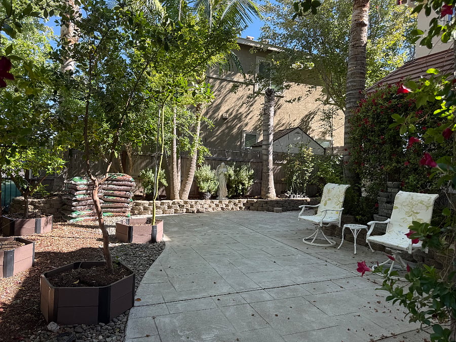 Our front courtyard