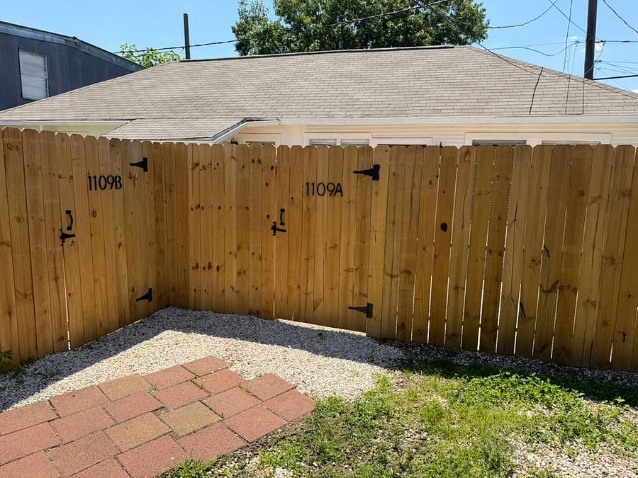 Private fenced yard