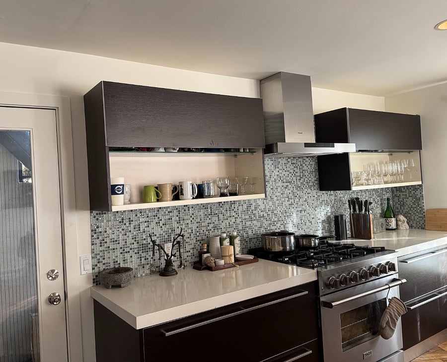 Part of kitchen - that door is your private entrance to kitchen without need to walk through the house.