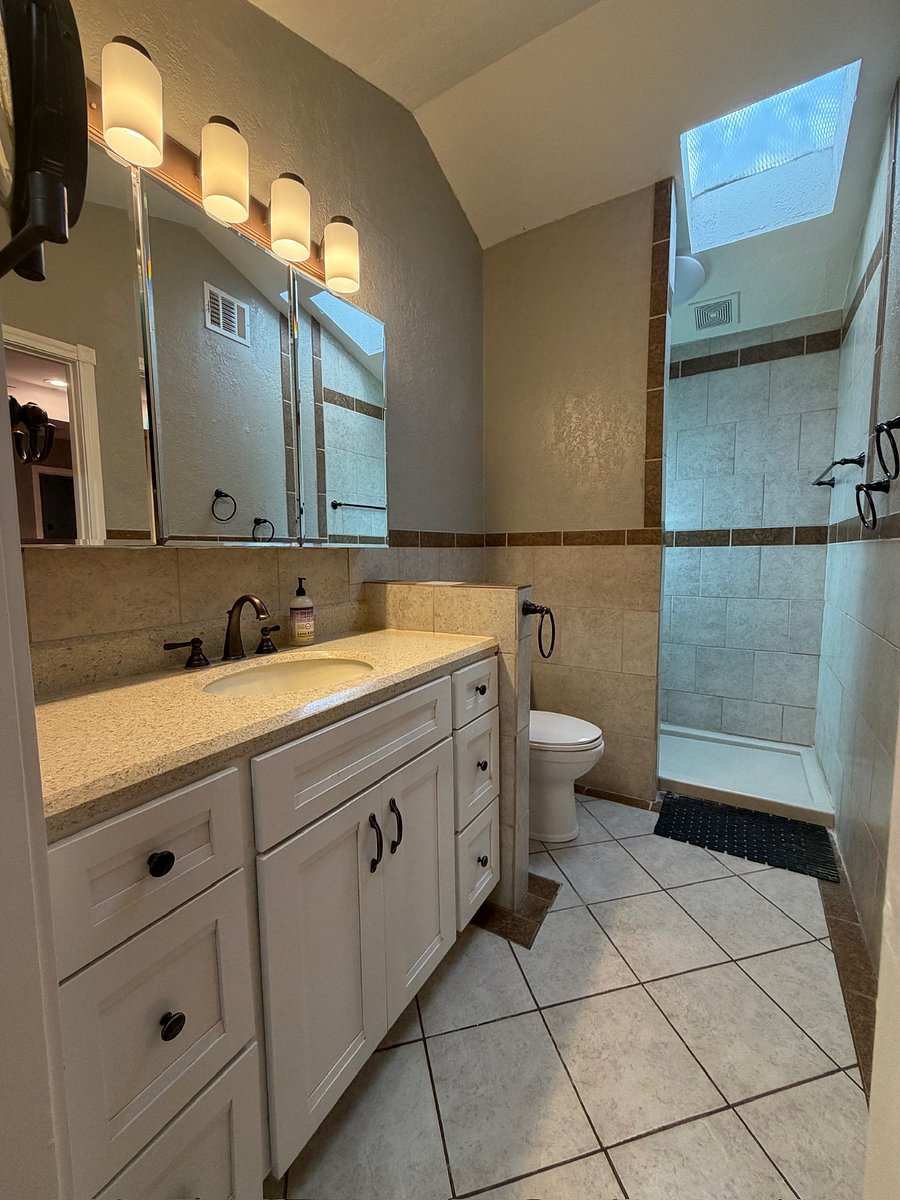 Master bathroom with walk in shower