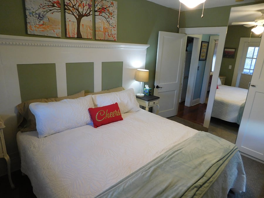 Bedroom 1 Adjustable Base King Bed. TV provided in this bedroom with Roku.