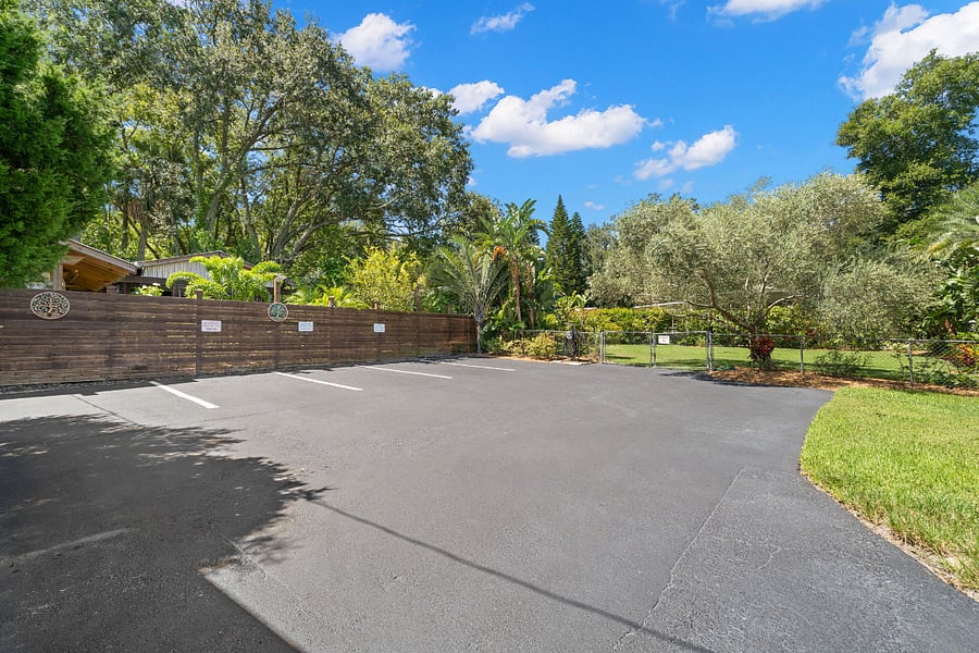 Our Parking Lot with 2 Villa assigned spots.