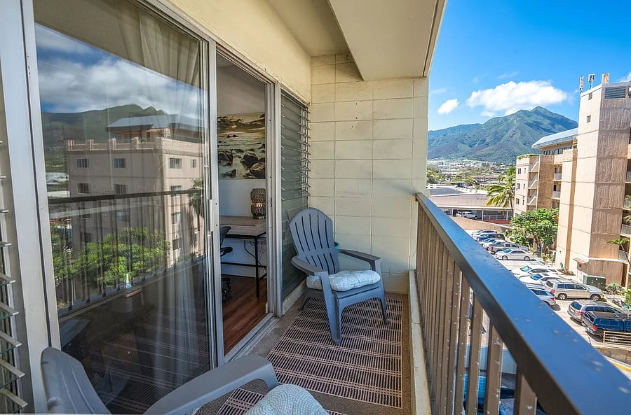 Private Balcony with chairs