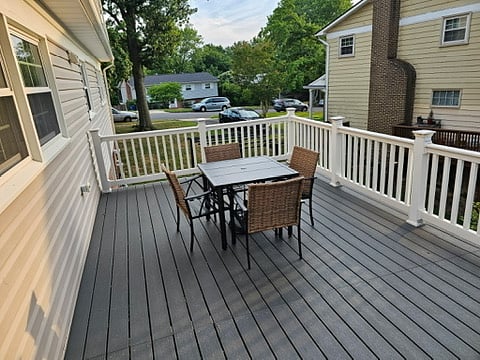 Deck off of dining area
