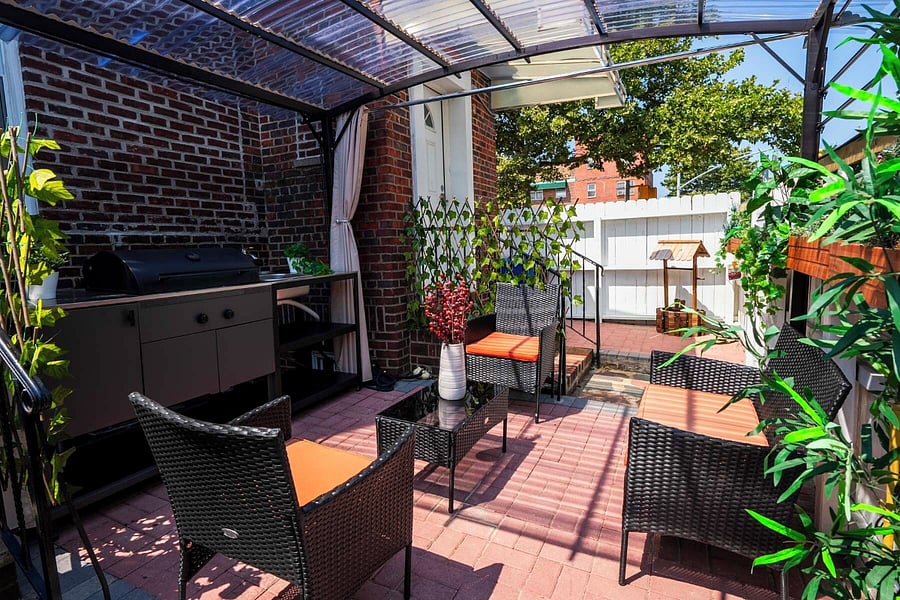 With Outdoor Furniture
