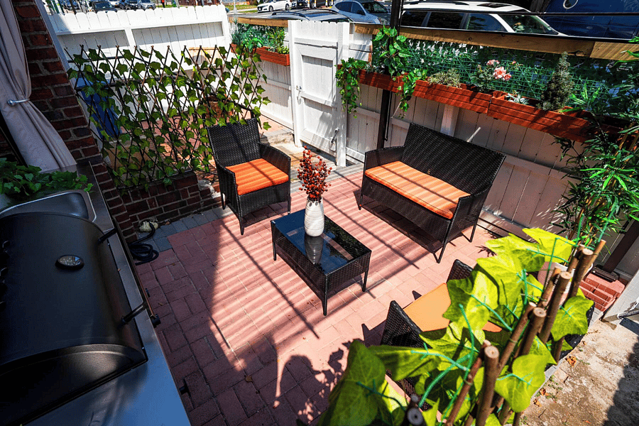 With Outdoor Furniture