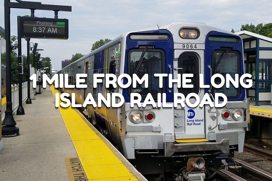 1 mile from the Long Island Railroad