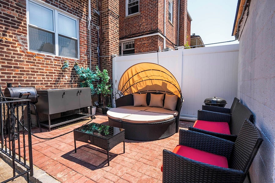 Access to Backyard with BBQ Grill