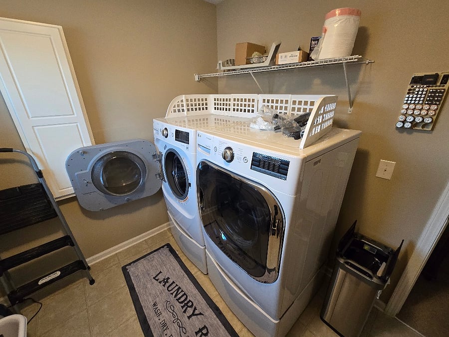 Laundry on second floor of home