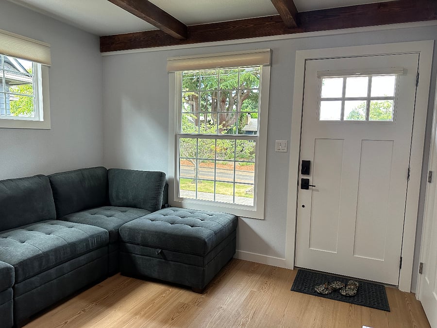 View of the front door/entry way.