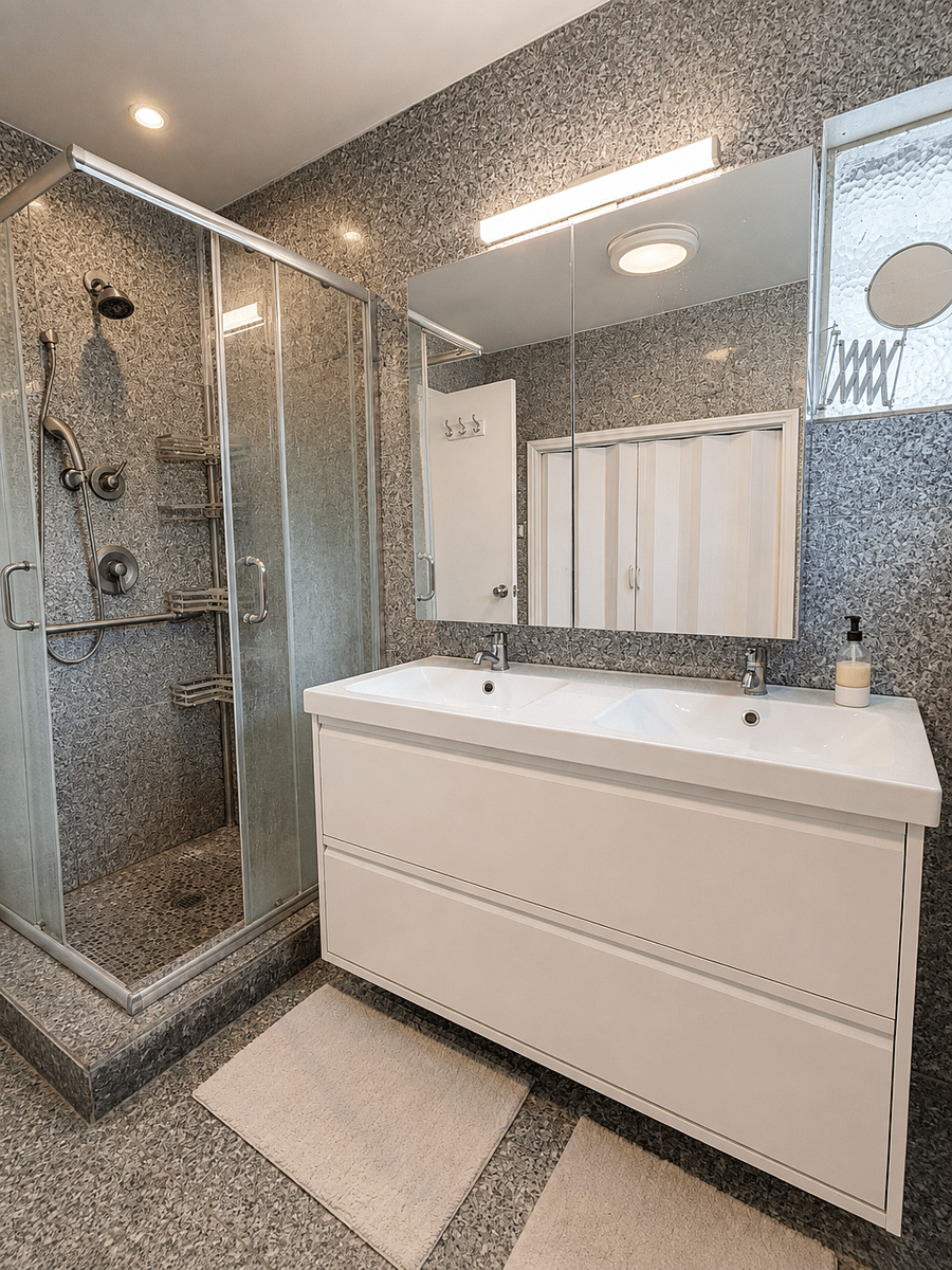 Bathroom #1 with double sinks