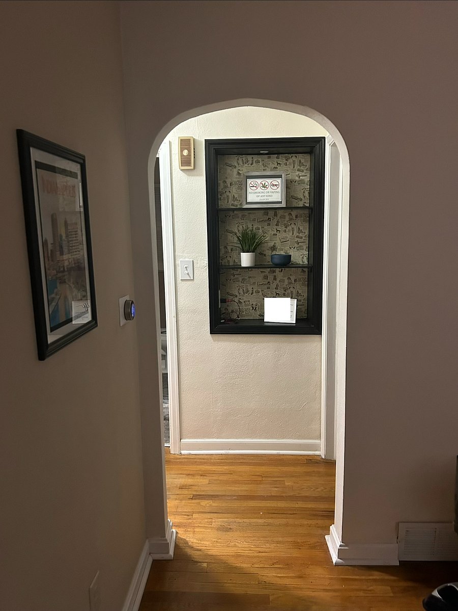 Hallway nook with drop zone and charging station