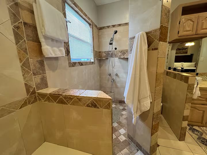Primary bathroom (more pictures)