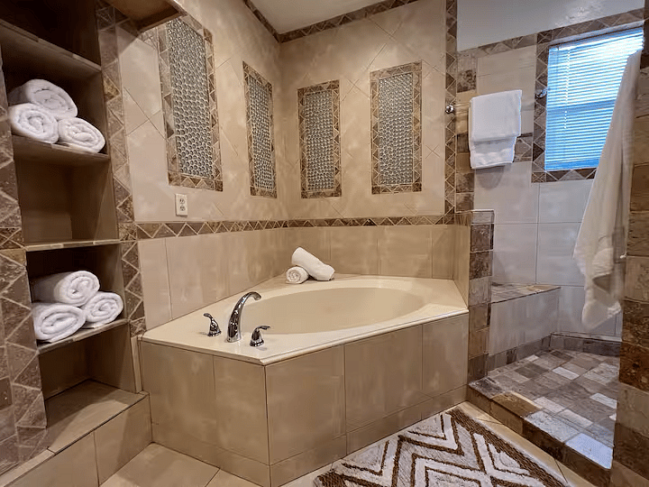 Primary bathroom (more pictures)