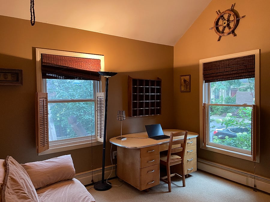 3rd bedroom - currently setup as office but can be converted using queen bed in basement.