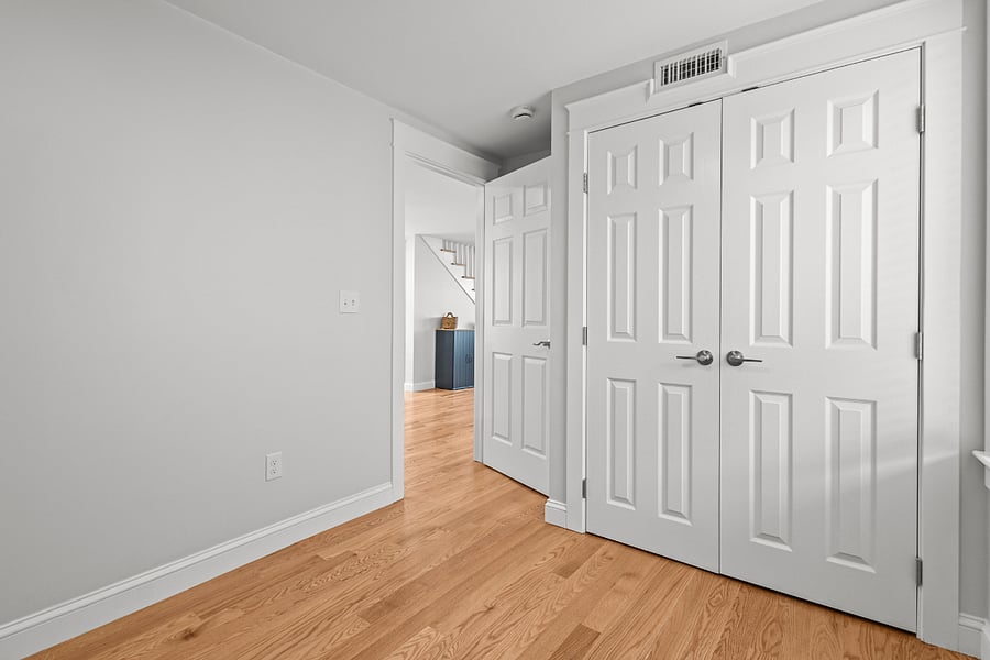 Ample closest pass in first floor bedroom 