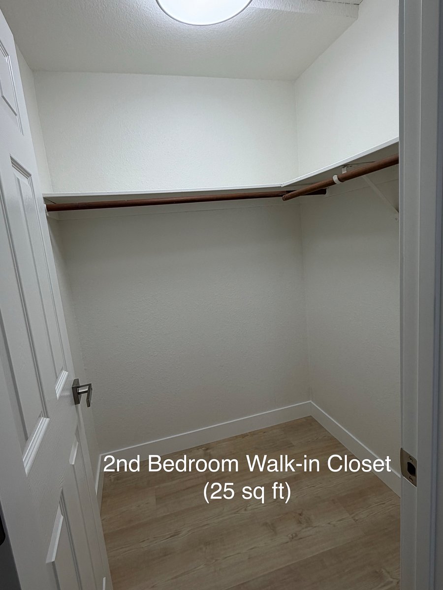 2nd Bedroom Walk-in Closet, 25 sq ft.