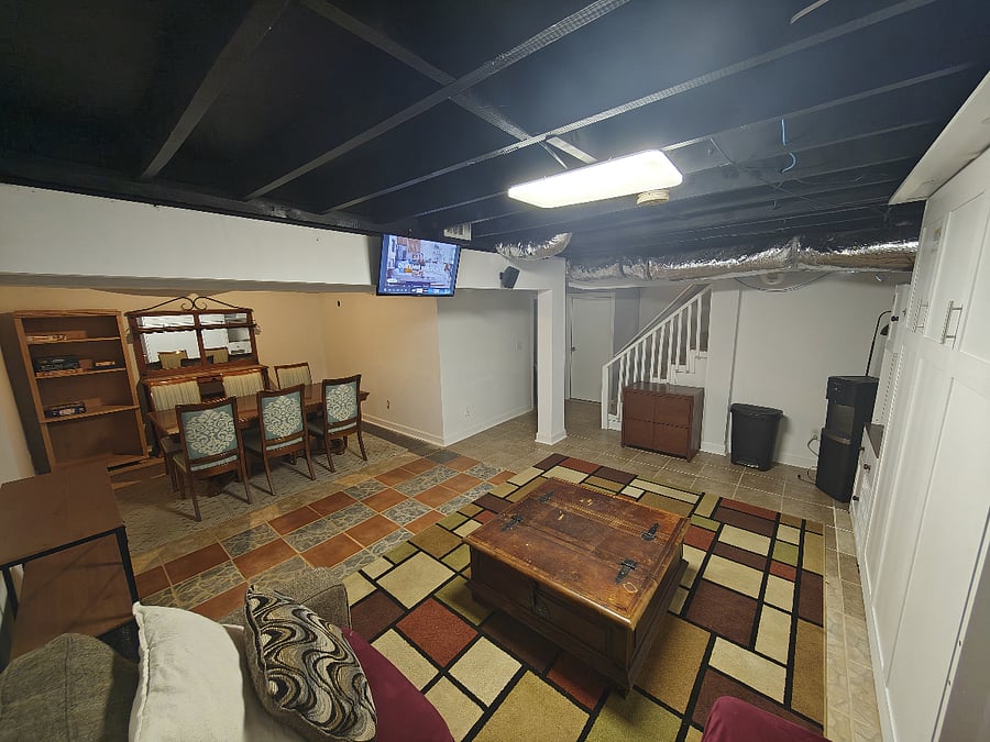 Basement - Dining/Gaming Table, Queen Murphy Bed