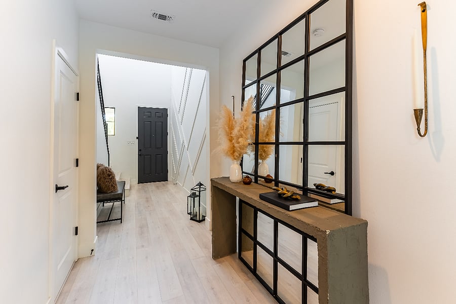 Beautifully designed hallway connecting the homes spaces.