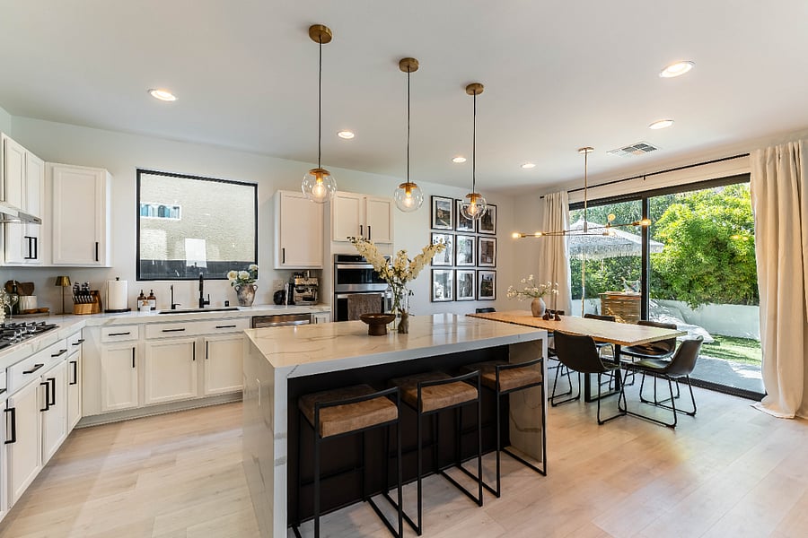 Stylish dining space for meals and conversation.