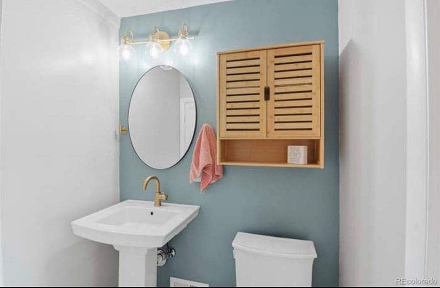Brand new 1/2 bath includes small closet not pictured. 