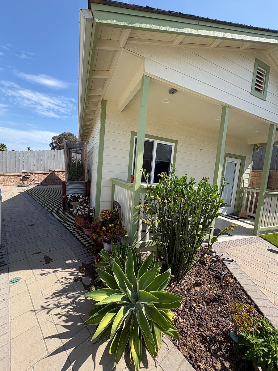 Raised garden beds, maintained by owners