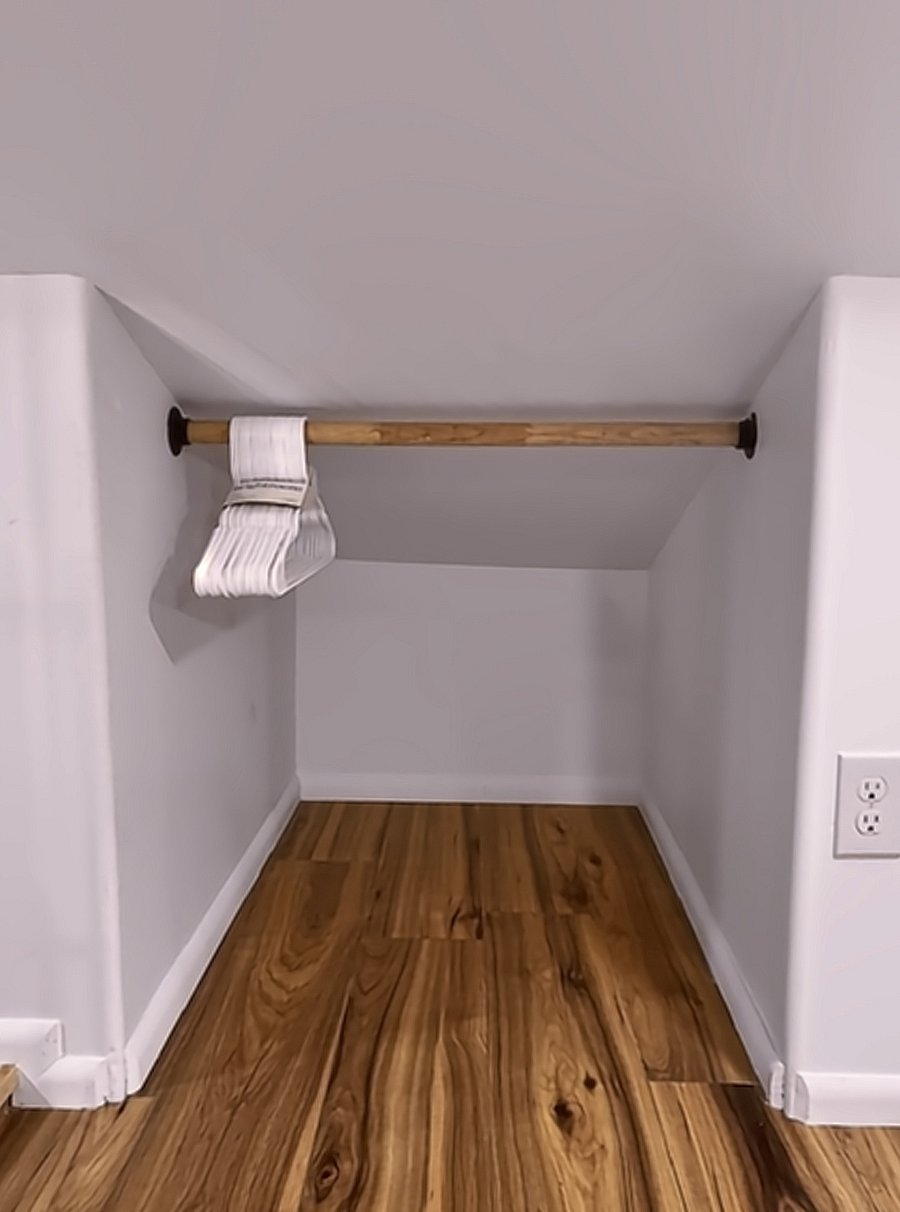 The closets are available on either side of the loft.