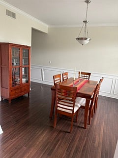 Dining Room off Kitchen with adjacent wet bar