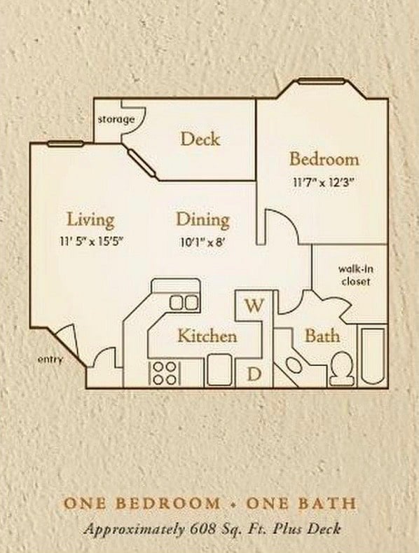 650 sq ft of living space - floorplan