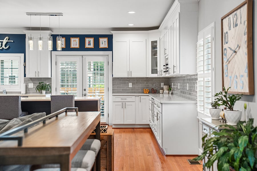One of the home's showpieces is a massive, wide-open family room and kitchen designed for effortless entertaining and everyday living.