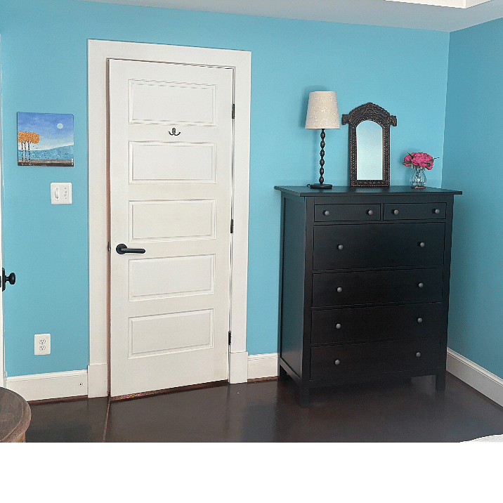 Large dresser provides ample storage along with the closet