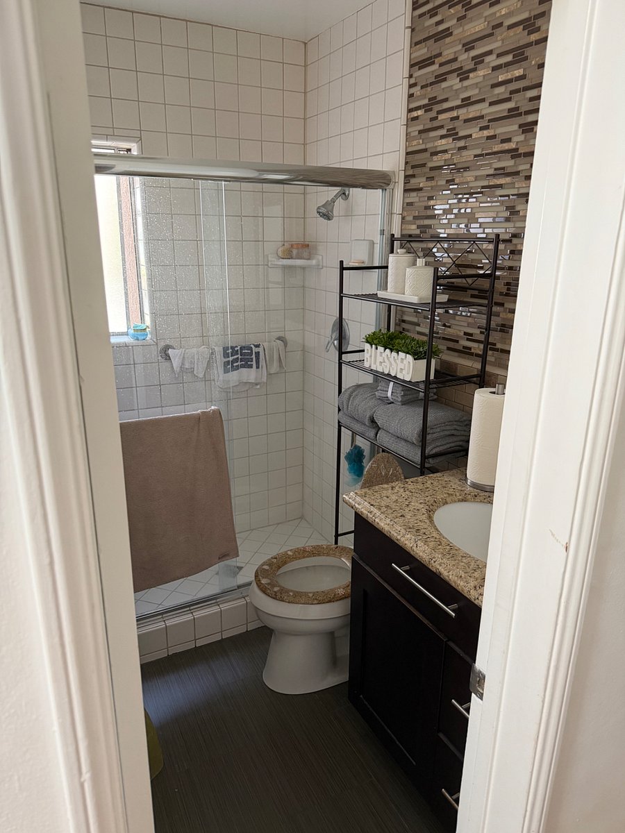Bathroom with stand up shower 