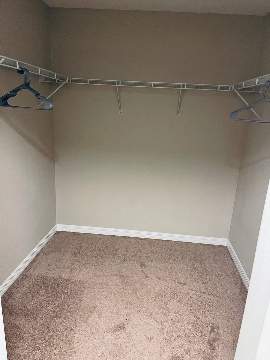Master suite walk in closet his