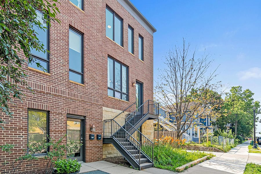 Front entrance to the townhouse (second level) end unit