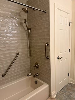 Downstairs bath for main floor and den bedroom