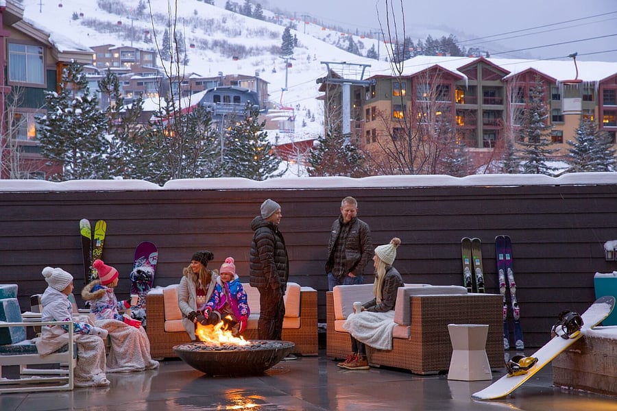 Canyon Haus winter fire pits and snow lounge