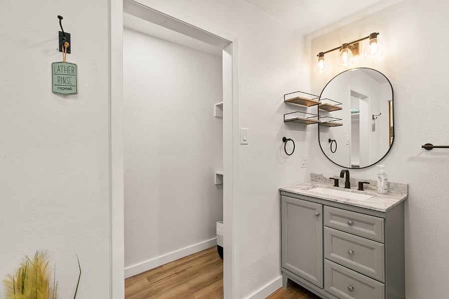 Master bath and closet