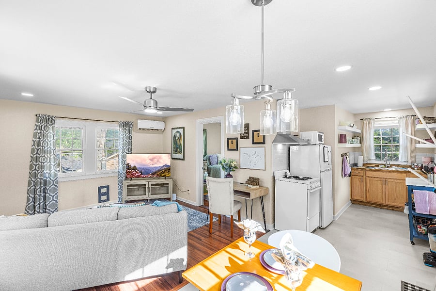 Living and kitchen