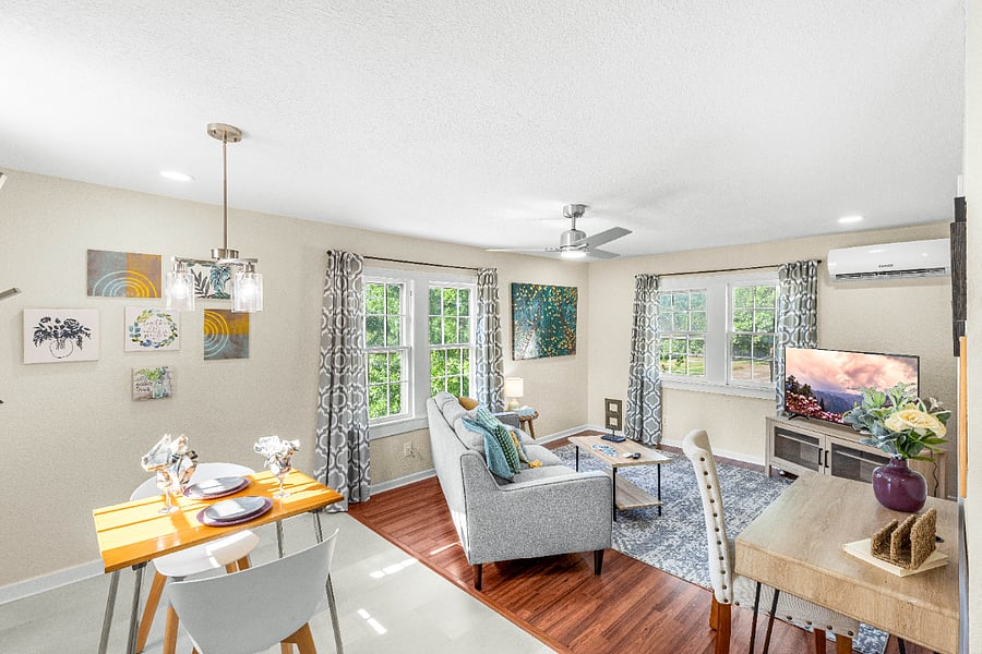 Dining and living area