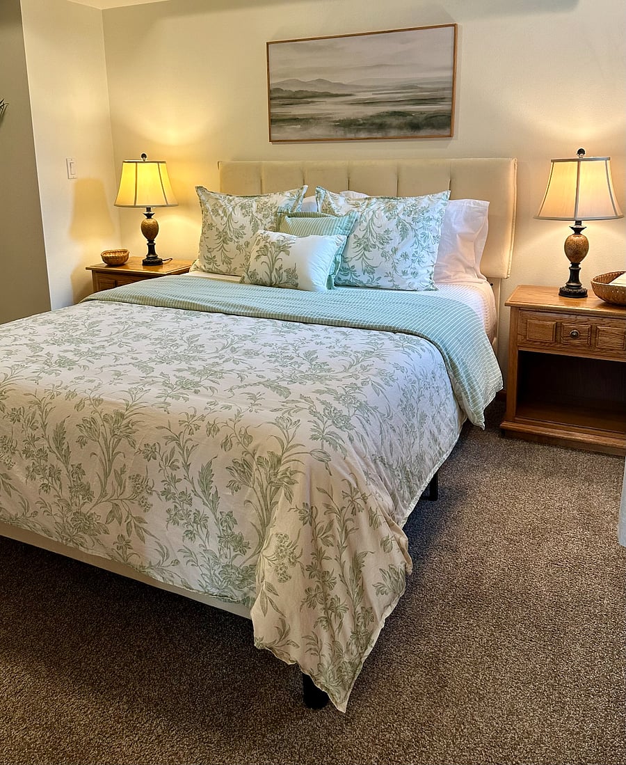 Queen sized bed