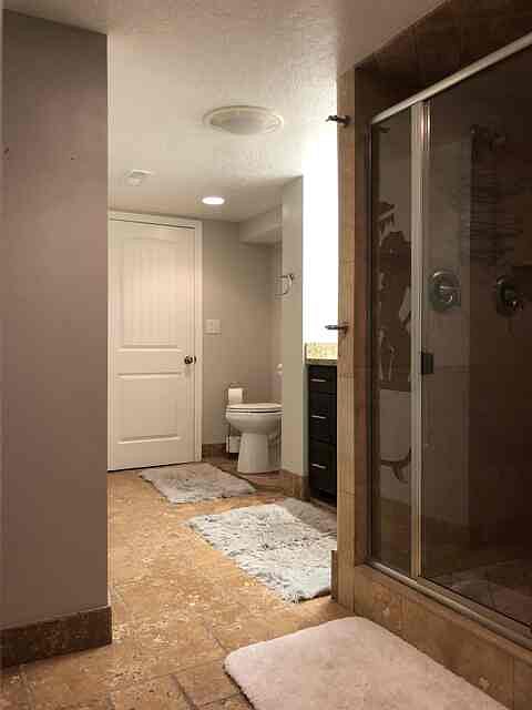 Bathroom 1 - downstairs connected to master/laundry