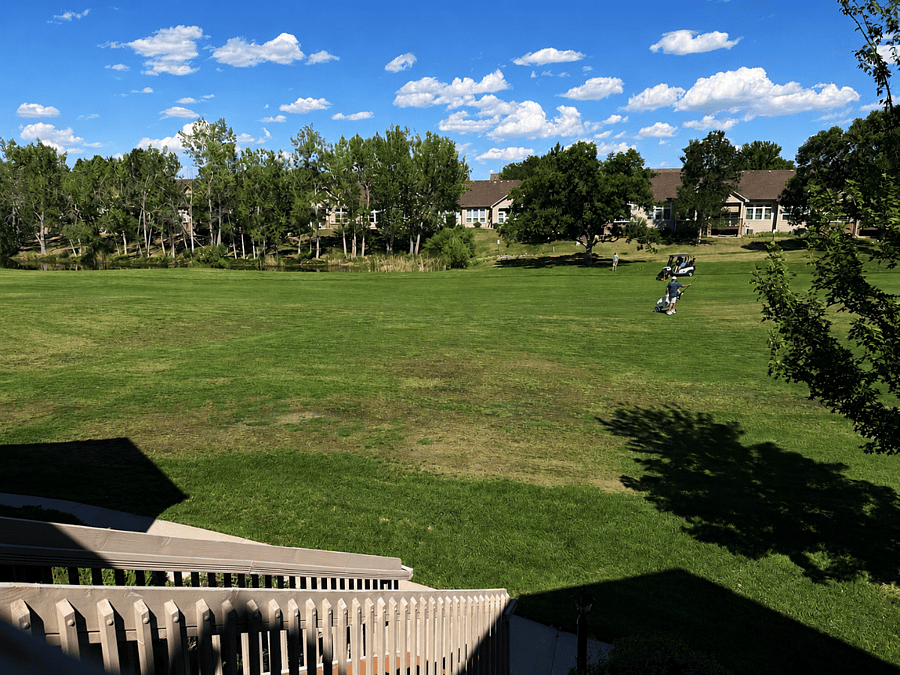 Golf course view outside front window 