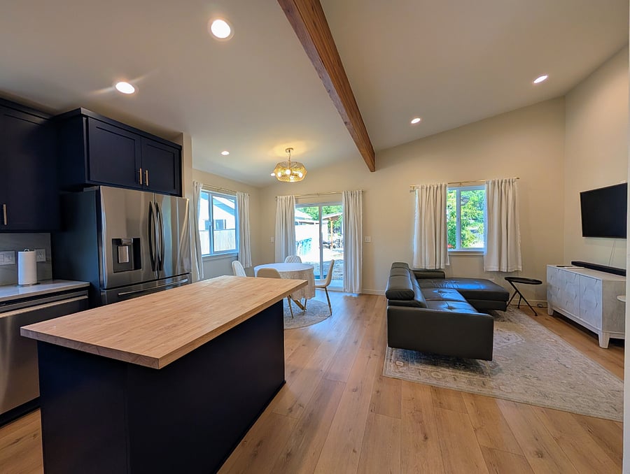 Butcher block kitchen island