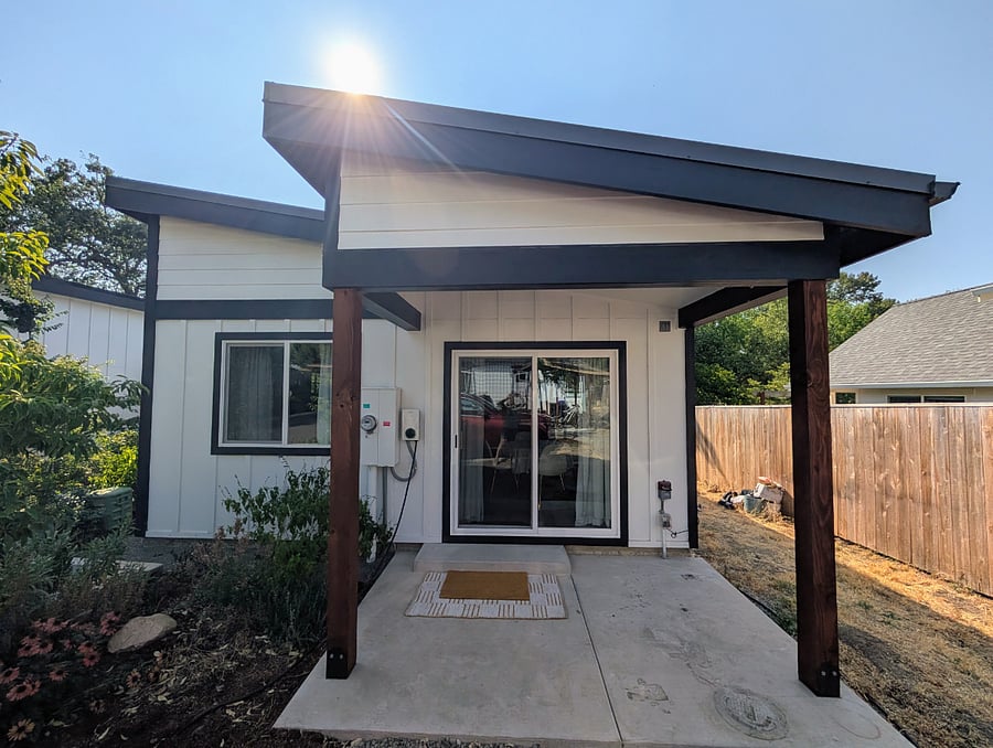 Sliding glass door to outdoor patio