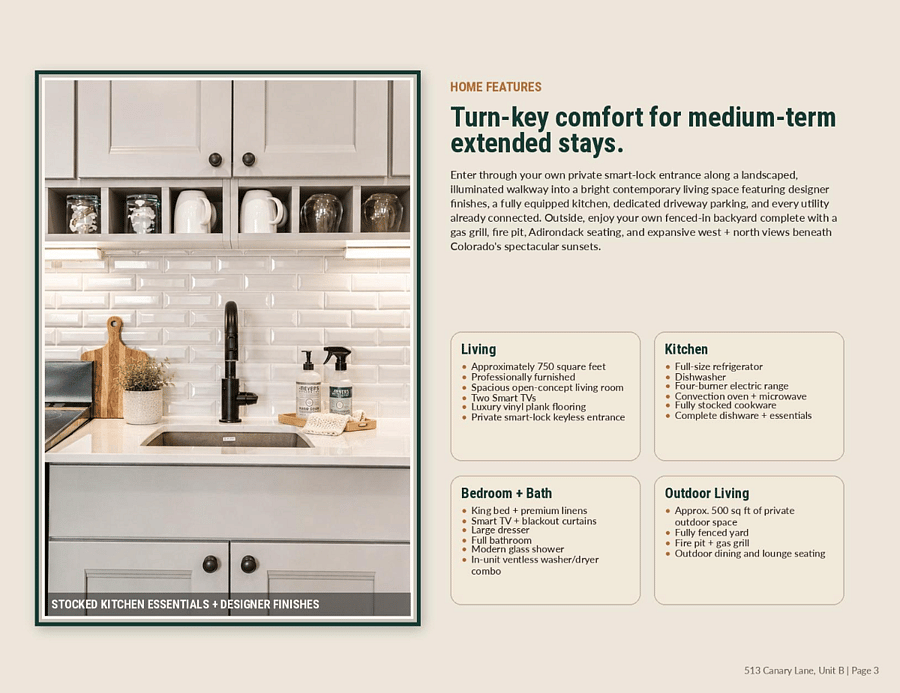 Description of amenities