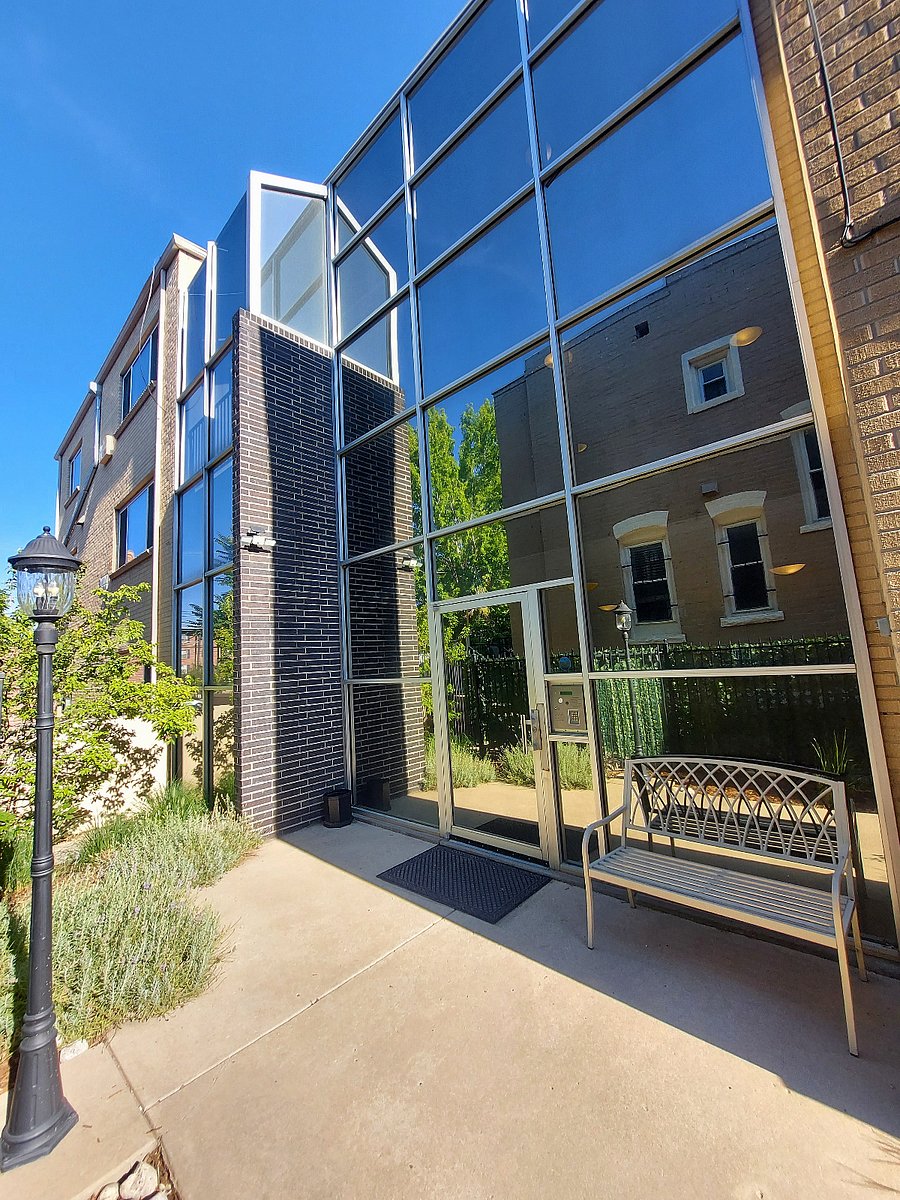 Secure entrance to a quiet 14-unit condominium building