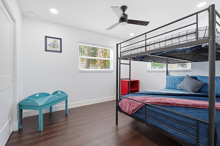 3rd Bedroom with full size bunk beds