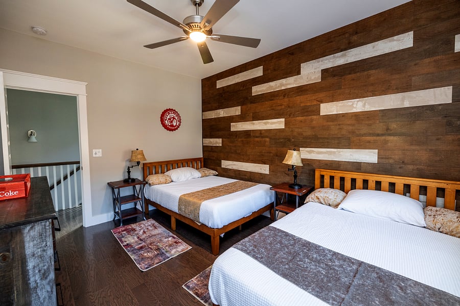 3rd bedroom containing two new, comfortable full sized beds..